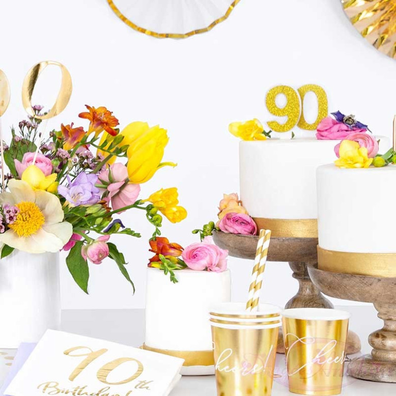 Bougie couleur or pour anniversaire chiffre 9 pas cher