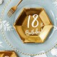 Comment bien choisir sa décoration d'anniversaire, Avec ces Assiettes Or Anniversaire 18 ans "18th Birthday" cela devient un jeu