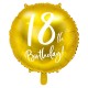 Ballon rond Anniversaire "18th Birthday" 45cm
