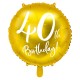 Ballon rond Anniversaire "40th Birthday" 45cm