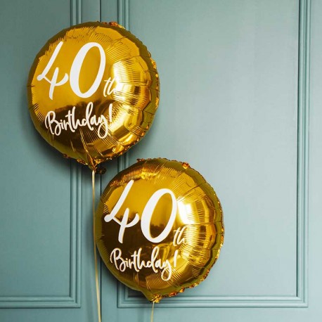 Ballon Mylar pour anniversaire 40 ans