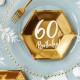 Comment bien choisir sa décoration d'anniversaire, Avec ces Assiettes Or Anniversaire 60 ans "60th Birthday"