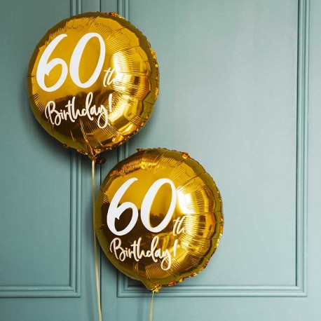 Ballon Mylar pour anniversaire 60 ans