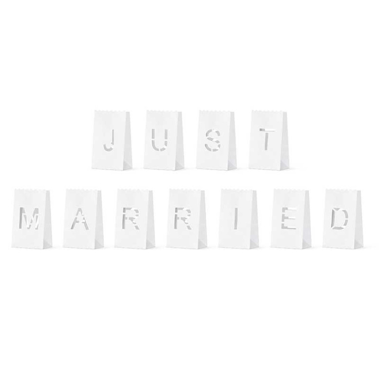 11 Lanternes Photophores "Just Married" 11 Lanternes Photophores "Just Married"