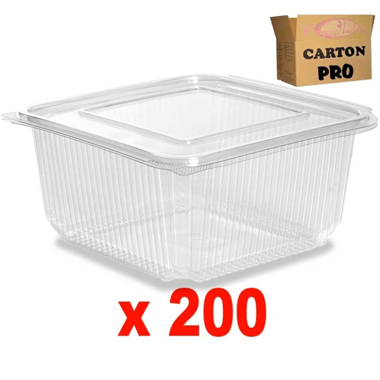 200 BOÎTES SALADE CHARNIÈRE 2000GR