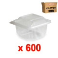 50 barquettes micro-ondable charniere 375gr