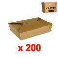 50 boites kraft brun 1500 ml