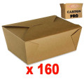 40 boites kraft brun 2950 ml