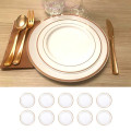 10 petites assiettes liseré Rose Gold 10 petites assiettes liseré Rose Gold