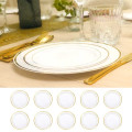 10 assiettes liseré Or 23 cm