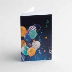 10 cartes invitation Ballons + enveloppes