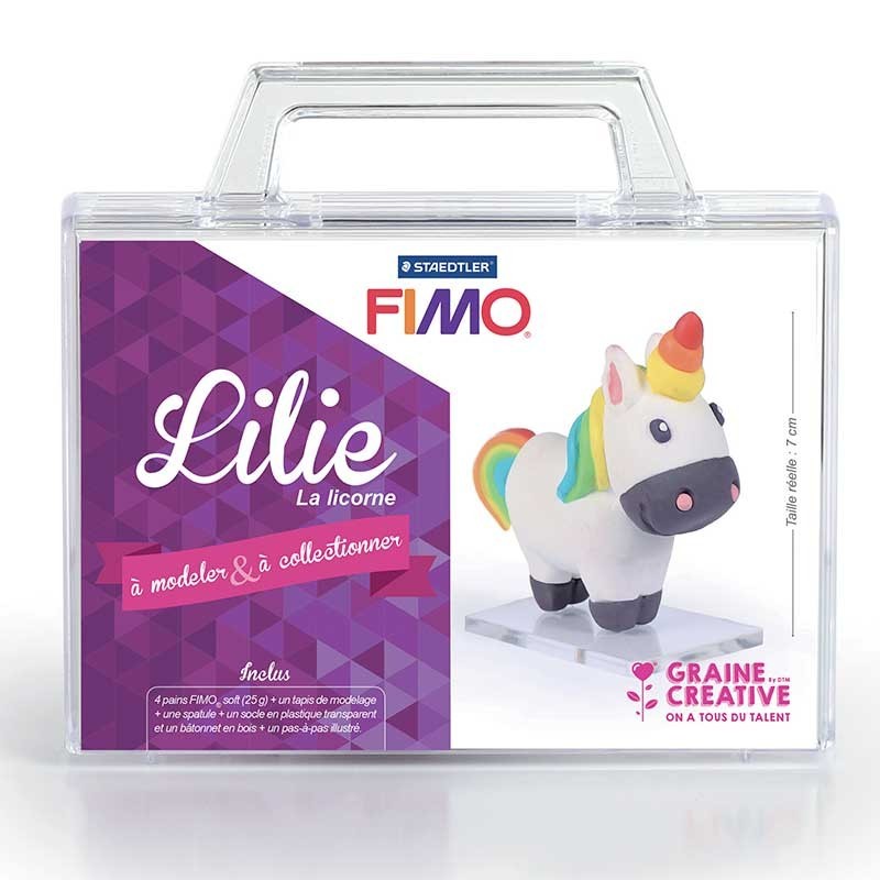 Kit Fimo lilie la licorne pour enfants - Le loisir créatif pour enfant  chez Dragées Anahita