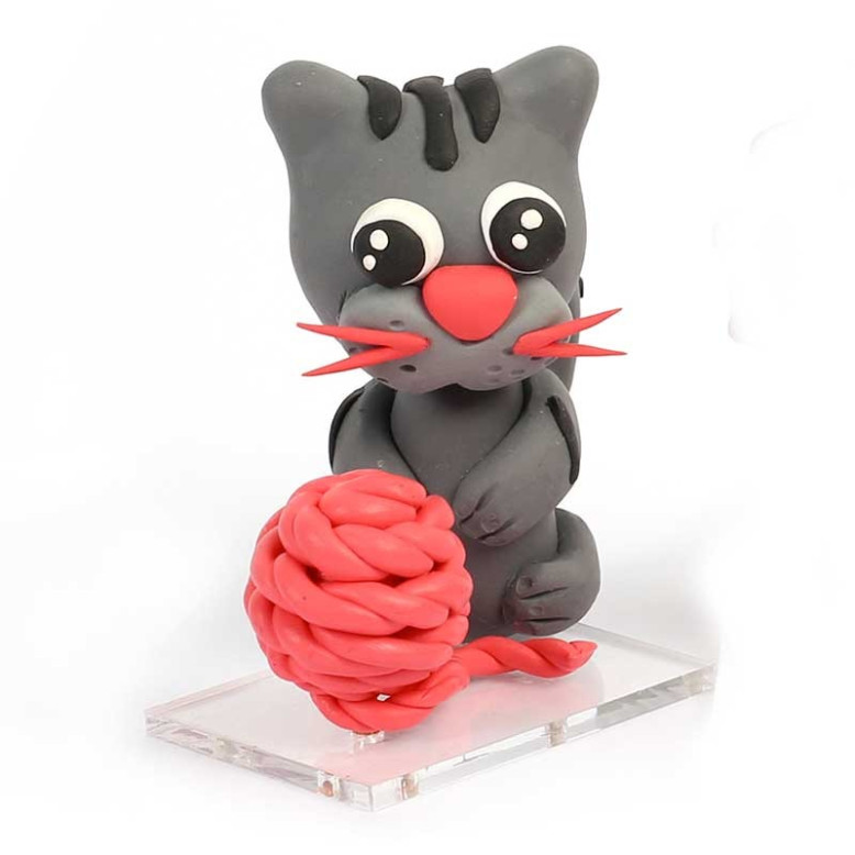 Figurine Chat en Fimo Figurine Chat en Fimo