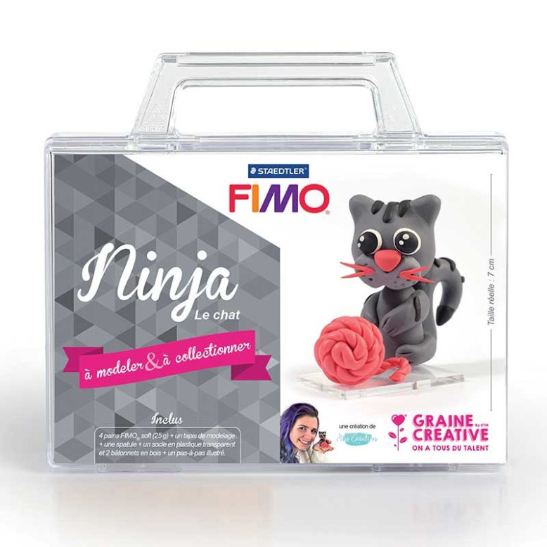 Modeler un petit chat en pâte Fimo avec ce kit complet Modeler un petit chat en pâte Fimo avec ce kit complet