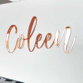 Prénom découpé Rose Gold miroir