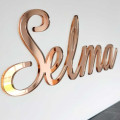 Prénom découpé Rose Gold miroir