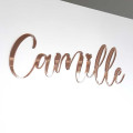 Prénom découpé Rose Gold miroir