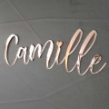 Prénom découpé Rose Gold miroir