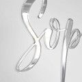 Prénom découpé Argent miroir