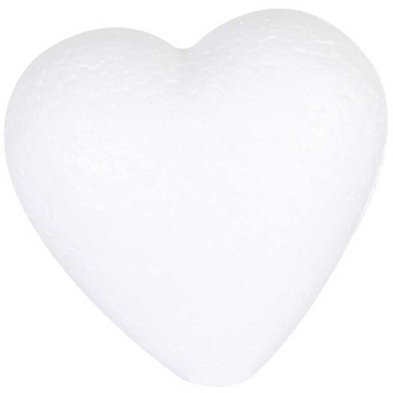 Sachet 25 cœurs polystyrène 9 cm Sachet 25 cœurs polystyrène 9 cm