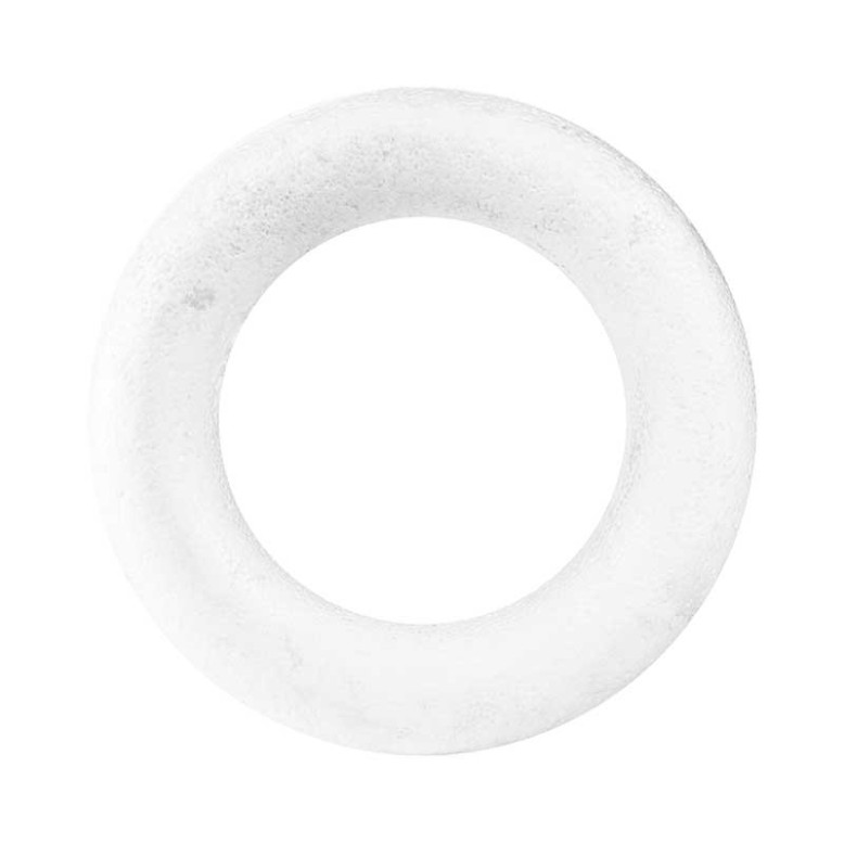 Décorez un anneaux polystyrène de 15 cm pour une activité créative originale 