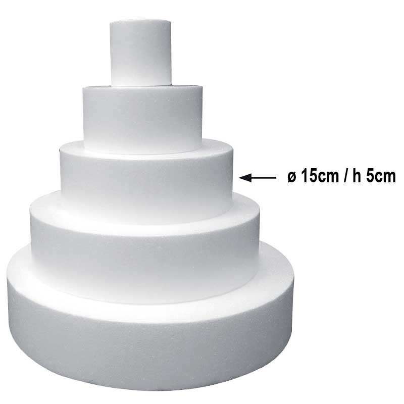 Disque en polystyrène 15 cm pour gâteaux