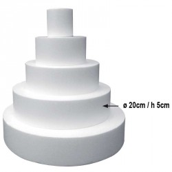 Base ronde pour gâteaux Disque en polystyrène de diamètre 30 Hauteur 5 cm 