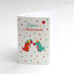 10 cartes d'invitations Dinosaure + enveloppes