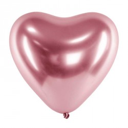 Ballons en forme cœur rose gold 30 cm glossy