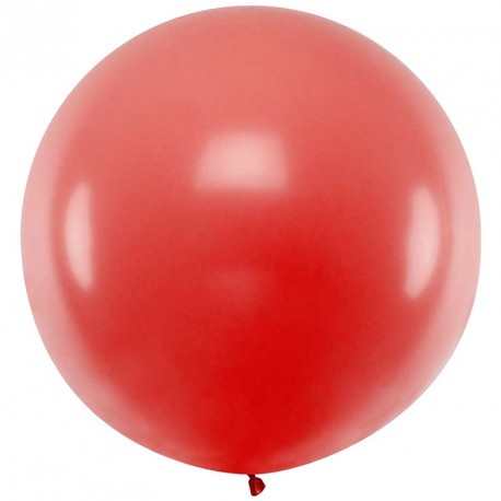 Ballon géant jumbo Rouge Pastel 1m