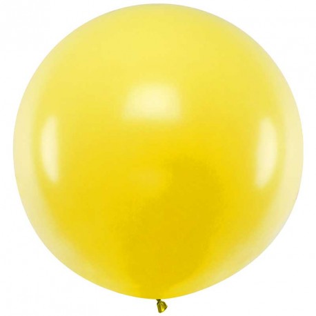 Ballon géant jumbo Jaune Pastel 1m