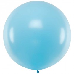 Ballon géant jumbo Bleu clair Pastel 1m