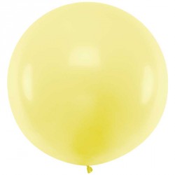 Ballon géant jumbo Jaune clair Pastel 1m