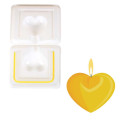 Moule pour bougie en coeur 8 cm