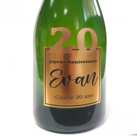 Champagne Anniversaire 20 ans Or