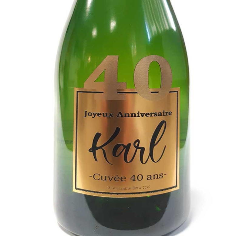 Champagne Anniversaire 40 ans Or Champagne Anniversaire 40 ans Or