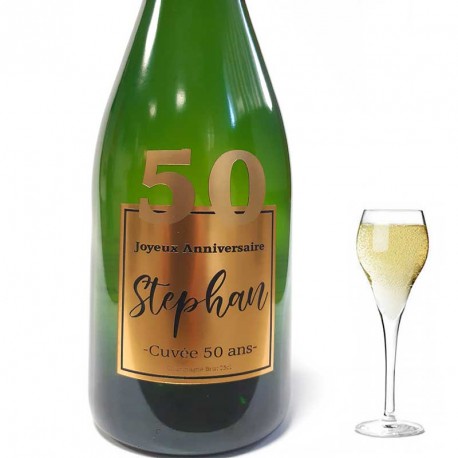 Une bouteille de Champagne personnalisée pour vos 50 ans