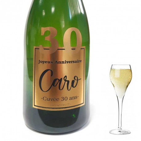 Une bouteille de Champagne personnalisée pour vos 30 ans