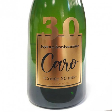 Champagne Anniversaire 30 ans Or