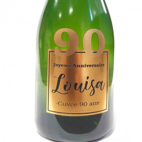 Champagne Anniversaire 90 ans Or