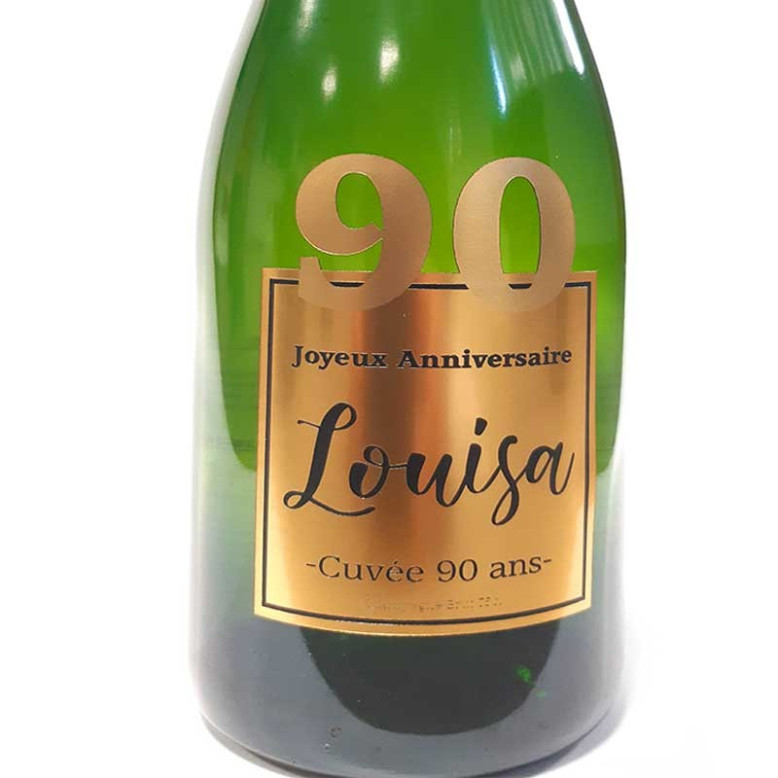 Champagne Anniversaire 90 ans Or Champagne Anniversaire 90 ans Or