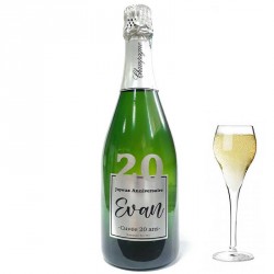 Personnalisez une bouteille de champagne pour ces 20 ans, facile chez Dragées Anahita