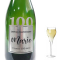Champagne Anniversaire 100 ans Argent