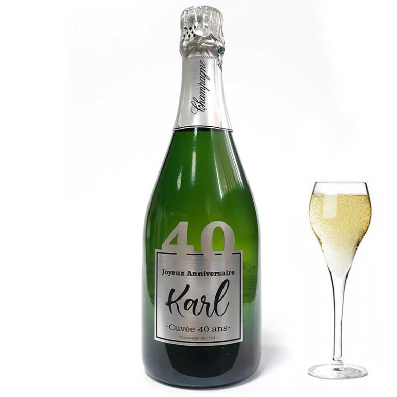 Personnalisez une bouteille de champagne pour ces 40 ans, facile chez Dragées Anahita Personnalisez une bouteille de champagne pour ces 40 ans, facile chez Dragées Anahita