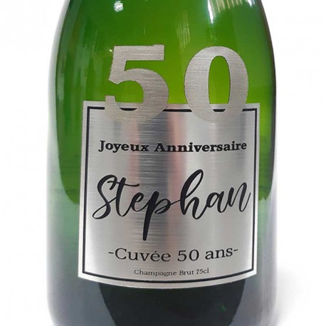 Champagne Anniversaire 50 ans Argent