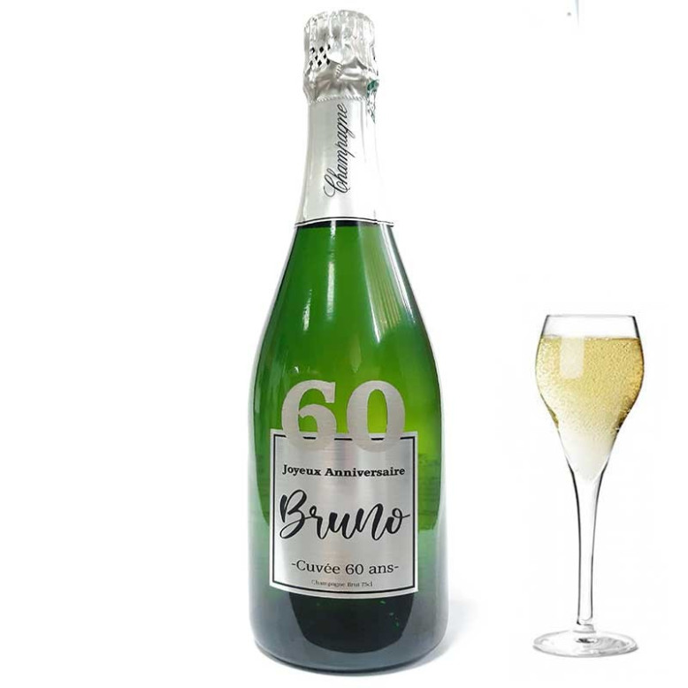 Personnalisez une bouteille de champagne pour ces 60 ans, facile chez Dragées Anahita Personnalisez une bouteille de champagne pour ces 60 ans, facile chez Dragées Anahita