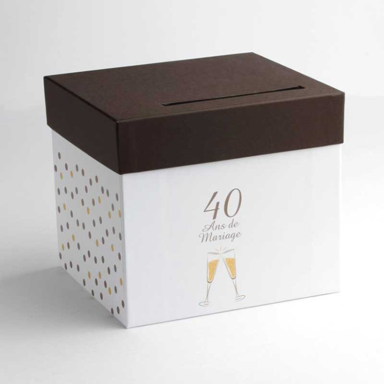 Urne 40 ans de mariage Urne 40 ans de mariage