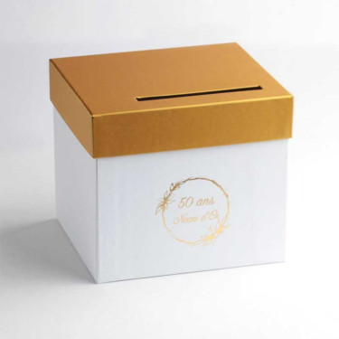 Urne 50 ans de mariage Or Urne 50 ans de mariage Or