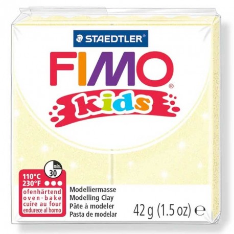 Pâte Fimo jaune pailleté pour enfant