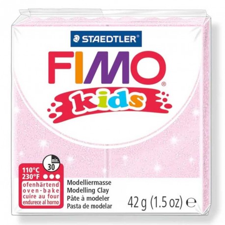 Pâte Fimo rose pailleté pour enfant
